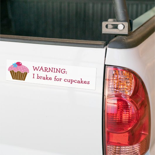 Rem voor cupcakes bumpersticker (Op Truck)