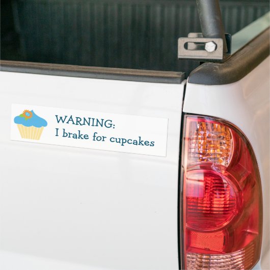 Rem voor Cupcakes Bumpersticker (Op Truck)