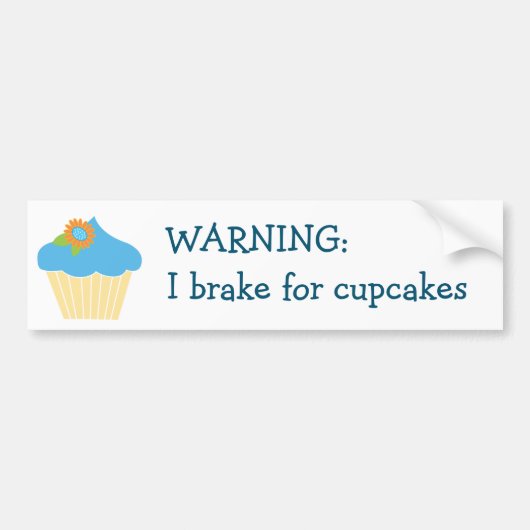 Rem voor Cupcakes Bumpersticker (Voorkant)
