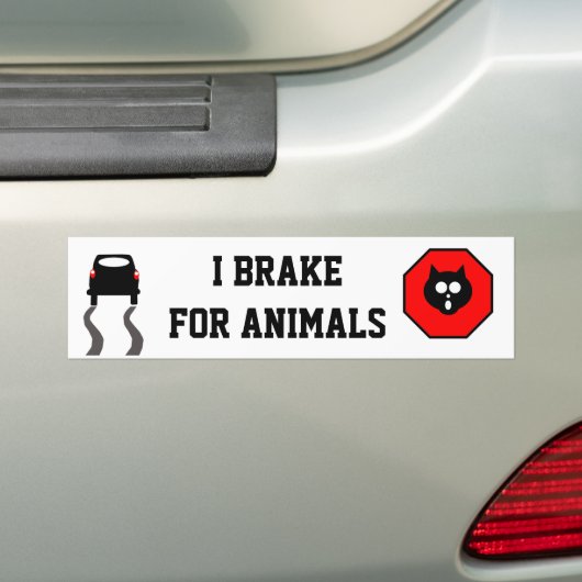 Rem voor de Bumpersticker van dieren (Op auto)