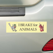 Rem voor dieren bumpersticker (Op auto)