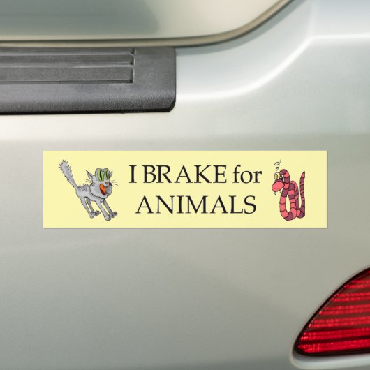 Rem voor dieren bumpersticker (Op auto)