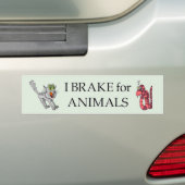 Rem voor dieren bumpersticker (Op auto)