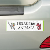 Rem voor dieren bumpersticker (Op auto)