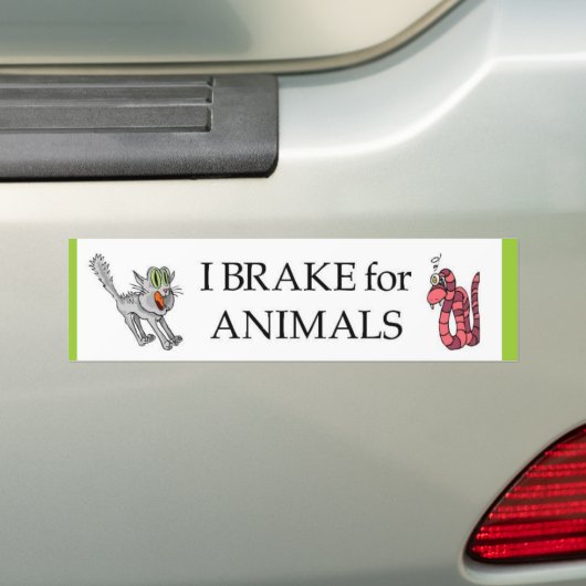 Rem voor dieren bumpersticker (Op auto)