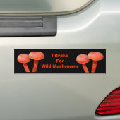 Rem voor paddenstoelen Funny Natuur Bumpersticker (Op auto)