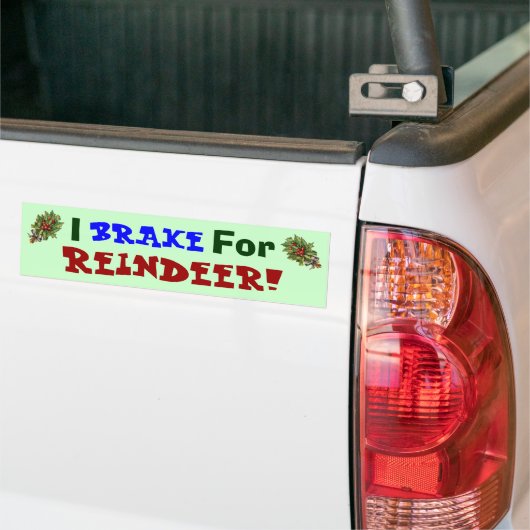 Rem voor rendier! bumpersticker (Op Truck)