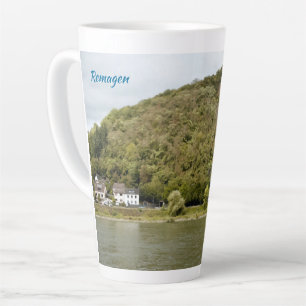 Remagen Rijn Rivier Brug Schilder Effect Foto Latte Mok