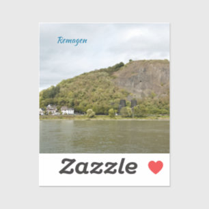 Remagen Rijn Rivier Brug Schilder Effect Foto Sticker