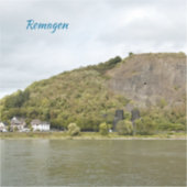 Remagen Rijn Rivier Brug Schilder Effect Foto Sticker (Voorkant)
