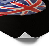 "REMAIN KALM EN KITTY OP" ,RODE TARTAN, KAT THEEPA POSTER (Hoek)