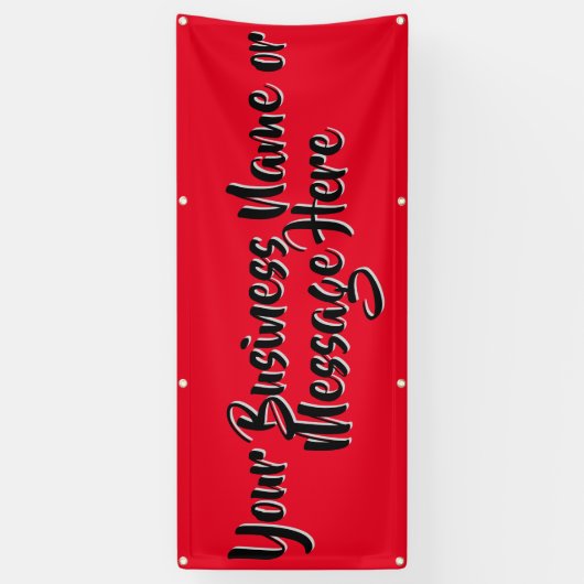 "Remarkable Red" Banner with Text (Verticaal)