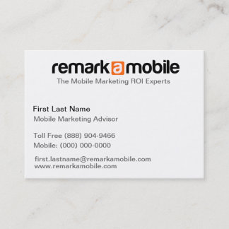 RemarkaMobile Oranje Visitekaartje