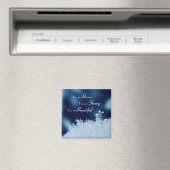 Rembekrachtiging Snowflake 2-inch vierkant magneet (Insitu (Vaatwasser))