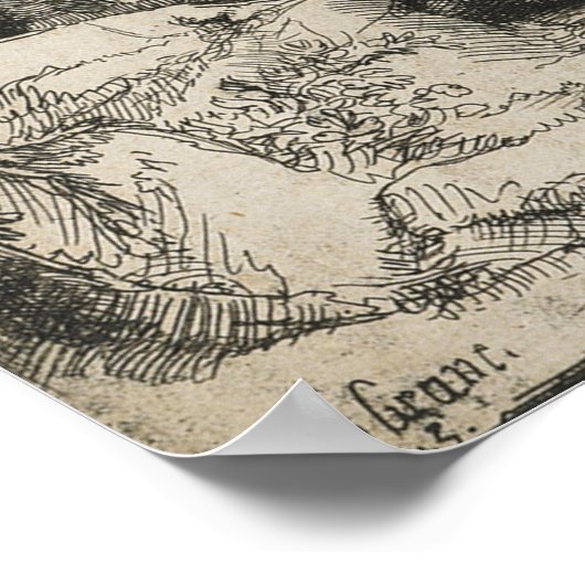 Rembrandt - Abraham en Isaac 1645 Poster (Hoek)