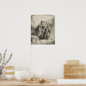 Rembrandt - Abraham en Isaak 1645 Poster (Keuken)