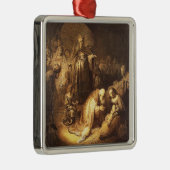 Rembrandt Adoration of the Magi-Kerstversient Metalen Ornament (Rechts)