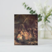 Rembrandt- Adoration of the Shepherds Briefkaart (Staand voorkant)
