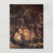 Rembrandt- Adoration of the Shepherds Briefkaart (Voorkant)
