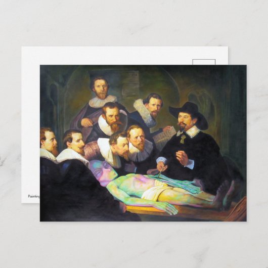 Rembrandt Anatomie Lessen Schilderen Met Buitenaar Briefkaart (Voorkant / Achterkant)