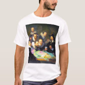 Rembrandt Anatomieles met Alien Schilderen Mannen T-shirt (Voorkant)