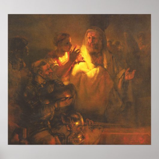 Rembrandt - Apostle Peter ontkende Christus Poster (Voorkant)