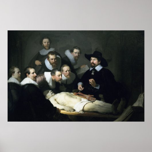 Rembrandt Art schilderen van de anatomie-les Poster (Voorkant)