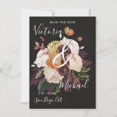 Rembrandt Autumn Floral Save the Date Wedding Kaart (Voorkant)