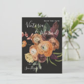 Rembrandt Autumn Floral Save the Date Wedding Kaart (Staand voorkant)