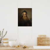 Rembrandt - Baardige oude man Poster (Keuken)