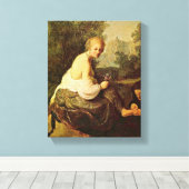 Rembrandt - Bathsheba gezien door Koning David Canvas Afdruk (Insitu (Houten vloer))