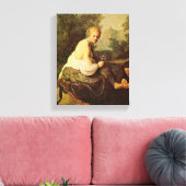 Rembrandt - Bathsheba gezien door Koning David Canvas Afdruk (Insitu (Woonkamer))