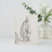 Rembrandt-Beggar in een hoge Pet Briefkaart (Staand voorkant)