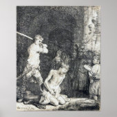 Rembrandt - Bekoping van John Baptist 1640 Poster (Voorkant)