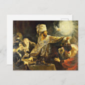 Rembrandt - Belsazzars Feest, religieuze schilderk Briefkaart (Voorkant / Achterkant)