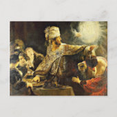 Rembrandt - Belsazzars Feest, religieuze schilderk Briefkaart (Voorkant)