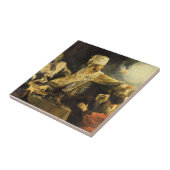 Rembrandt - Belsazzars feestmaal, Tegeltje (Zijkant)
