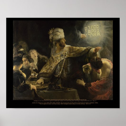 Rembrandt-Belshazzar Giant Canvas Reproduction Poster (Voorkant)