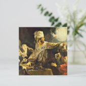 Rembrandt - Belshazzar's Feast, religieus schilder Kaart (Staand voorkant)