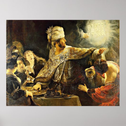 Rembrandt - Belshazzar's Feast, religieus schilder Poster (Voorkant)