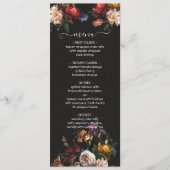 Rembrandt Bloemen Donker & Moody Bruiloft menukaar Menu (Voorkant)