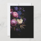 Rembrandt Bloemen Donker & Moody Gothic Bruiloft Kaart (Achterkant)