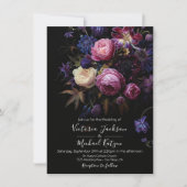 Rembrandt Bloemen Donker & Moody Gothic Bruiloft Kaart (Voorkant)