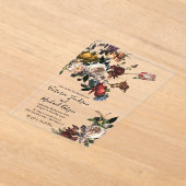 Rembrandt Bloemen Licht & Luchtig Huwelijk Acryl Uitnodigingen (Laagn)