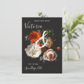 Rembrandt Bloemige Save the Date Trouw Uitnodiging (Staand voorkant)