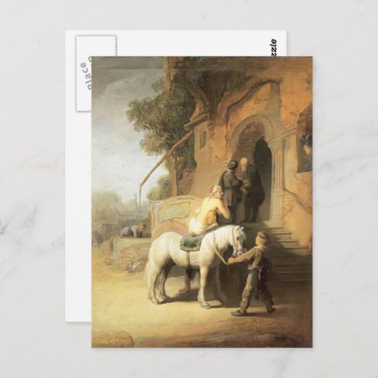 Rembrandt: Charitable Samaritan Briefkaart (Voorkant / Achterkant)