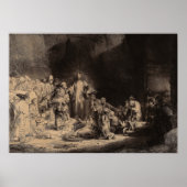 Rembrandt - Christus Preaching, Hundred Guilder Pr Poster (Voorkant)