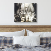Rembrandt Christus, verwant tussen de twee dieven Canvas Afdruk (Insitu (Slaapkamer))