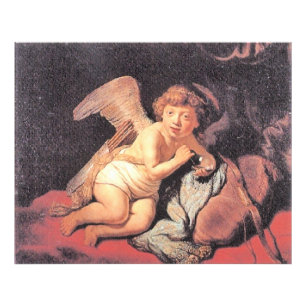 Rembrandt - Cupido Blowing Zeepbellen Foto Afdruk