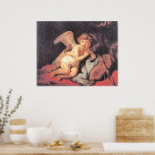 Rembrandt - Cupido Blowing Zeepbellen Poster (Keuken)